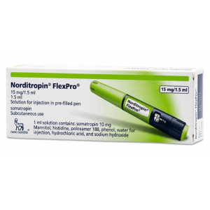 NORDITROPIN FLEXPRO 15 MG / 1.5 ML ( SOMATROPIN ) FOR SUBCUTANEUS USE PREFILLED PEN